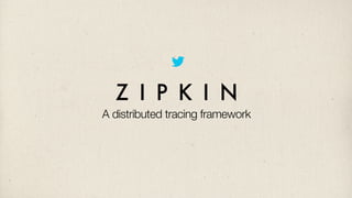 Z I P K I N
A distributed tracing framework
 