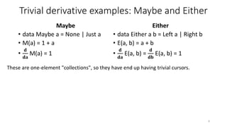 Derivatives Collection Zippers: Derivatives of Regular Types | PPTX