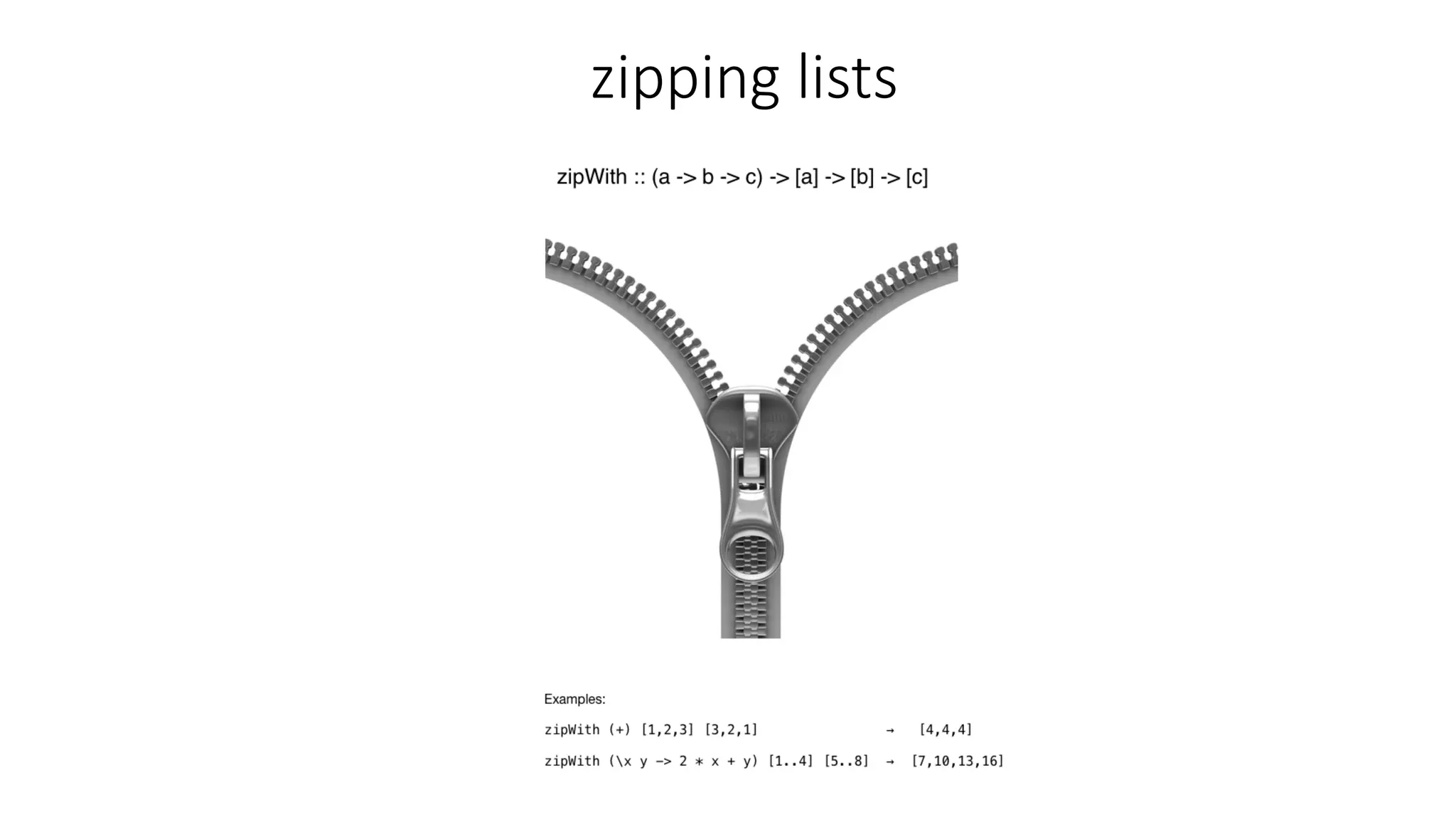 zipping	lists
 