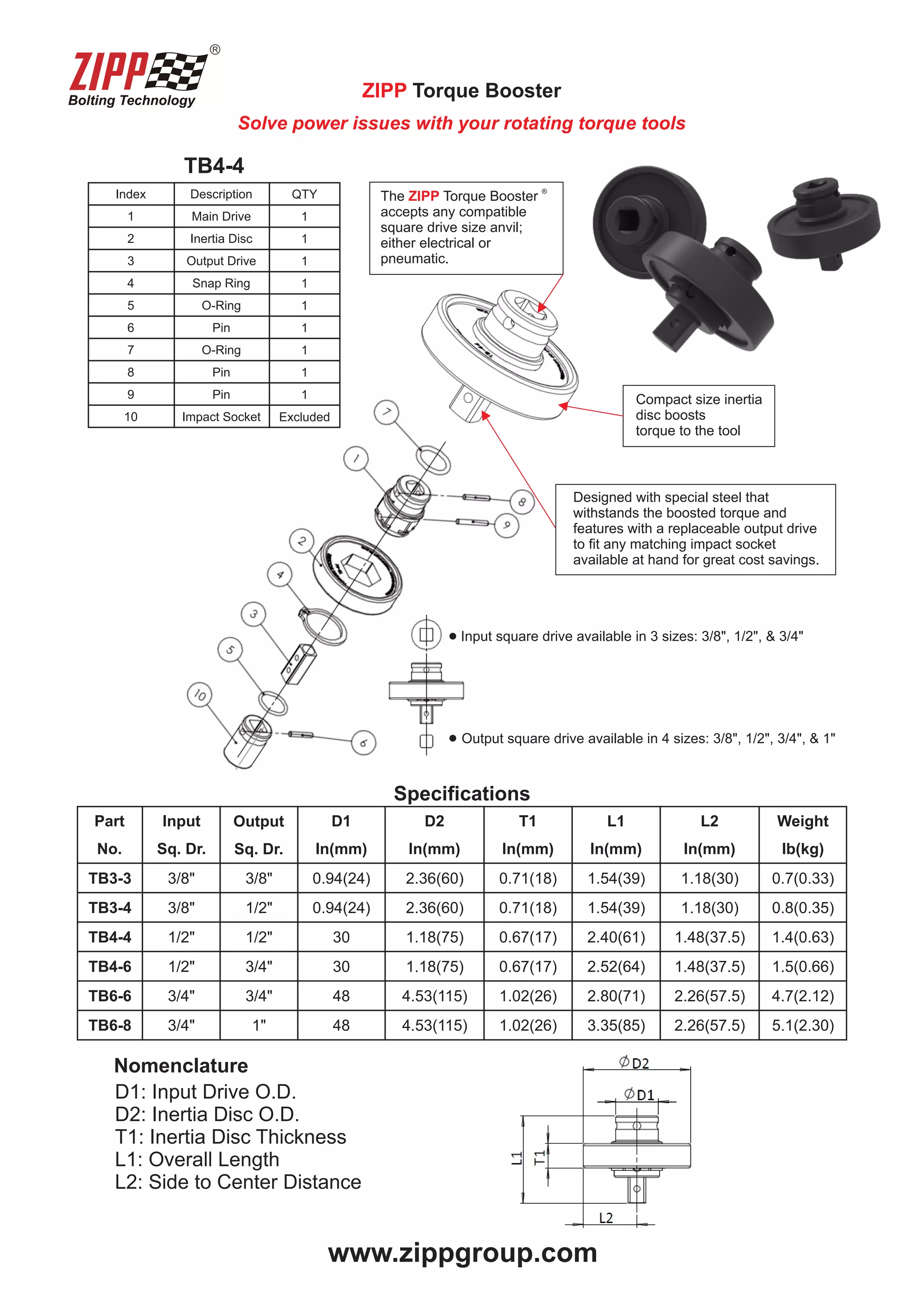 ZIPP Torque Booster | PDF