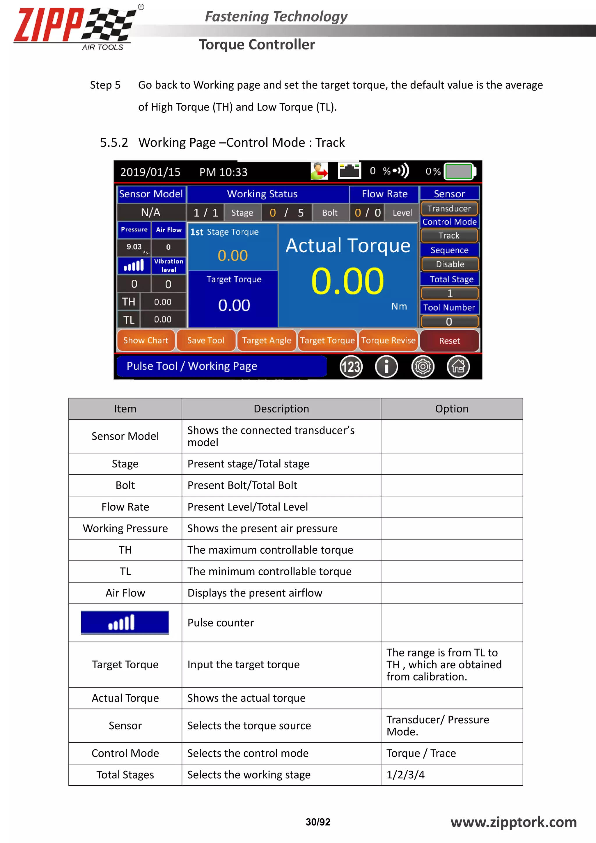 ZIPP torque controller operational manual | PDF