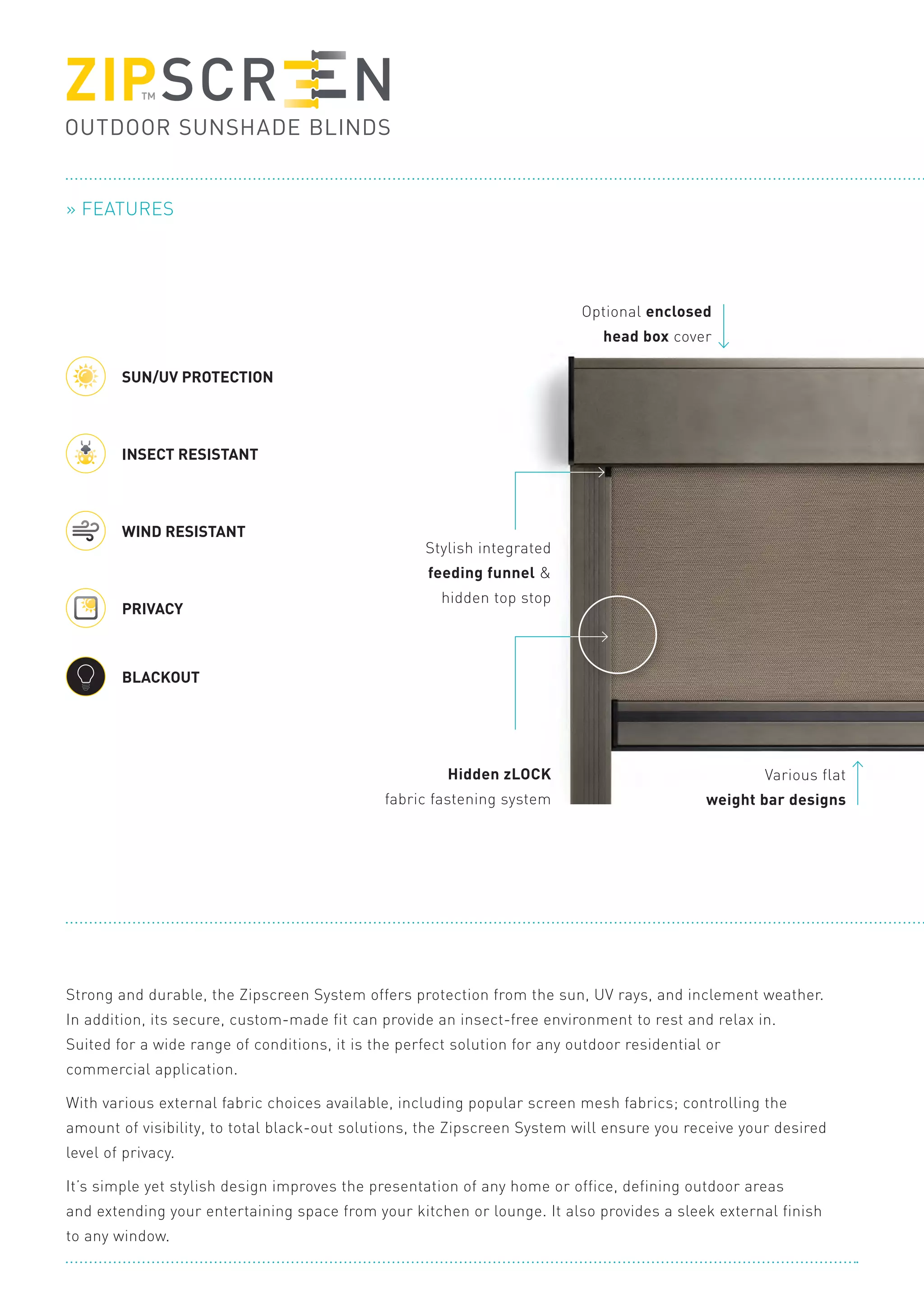 Zipscreen Consumer Brochure | PDF