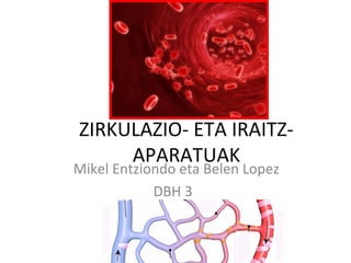 ZIRKULAZIO- ETA IRAITZ-
APARATUAK
Mikel Entziondo eta Belen Lopez
DBH 3
 