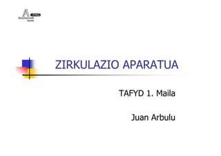 ZIRKULAZIO APARATUA

         TAFYD 1. Maila

            Juan Arbulu
 