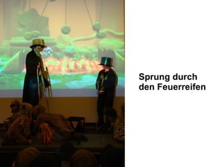 Sprung durch den Feuerreifen 