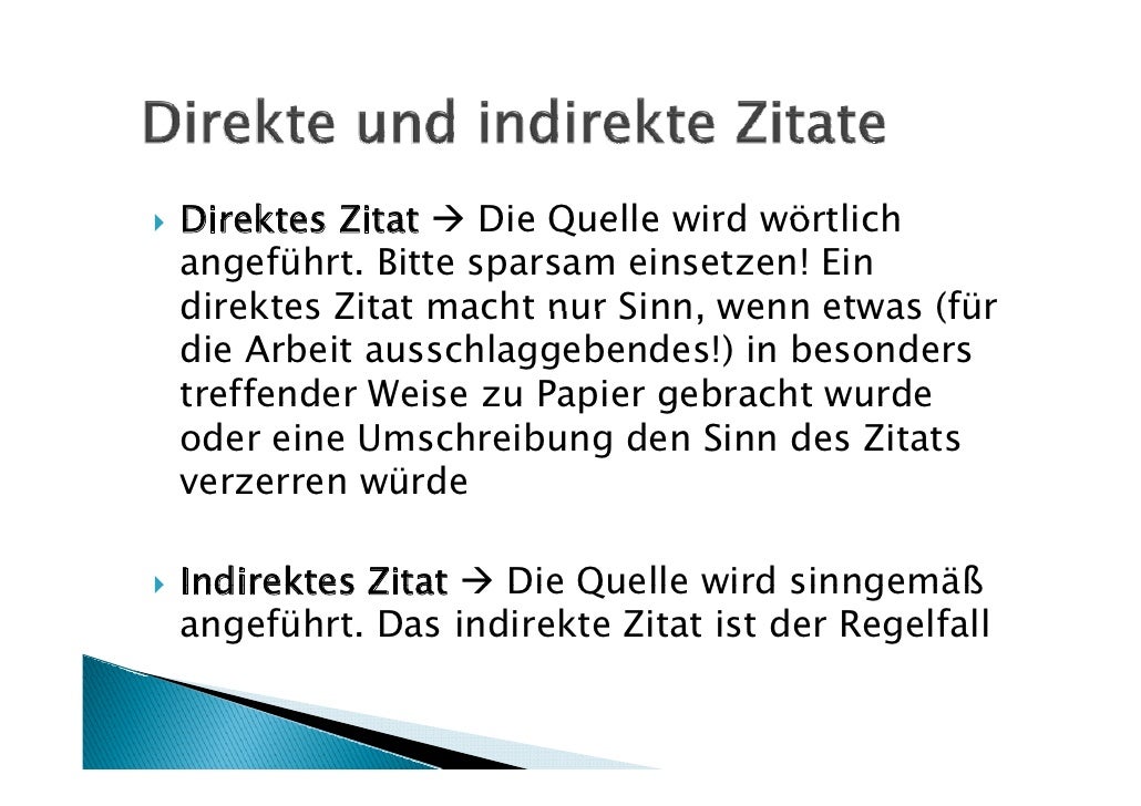 Direktes Zitat Indirektes Zitat Vgl | Leben Zitate