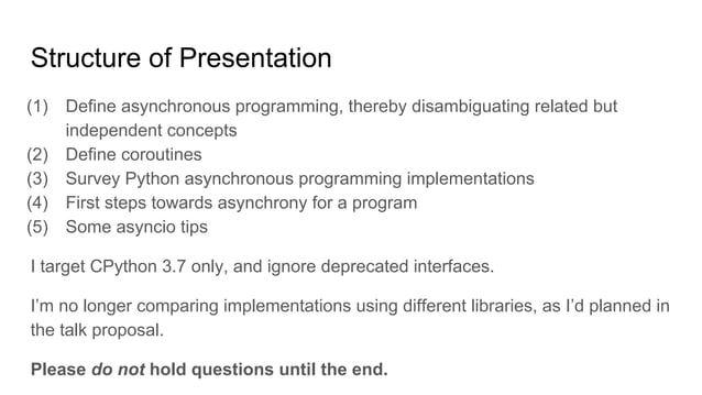 Asynchronous Python A Gentle Introduction | PDF