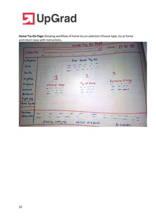 32
Home Try-On Page-Showing workflow of home try on selection-Choose type, try at home
and return easy with instructions.
 