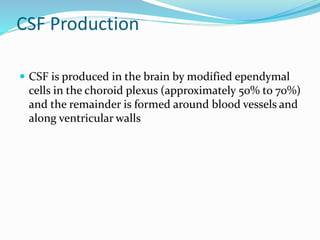 THE CIRCULATION OF THE CEREBRO SPINAL FLUID | PPTX