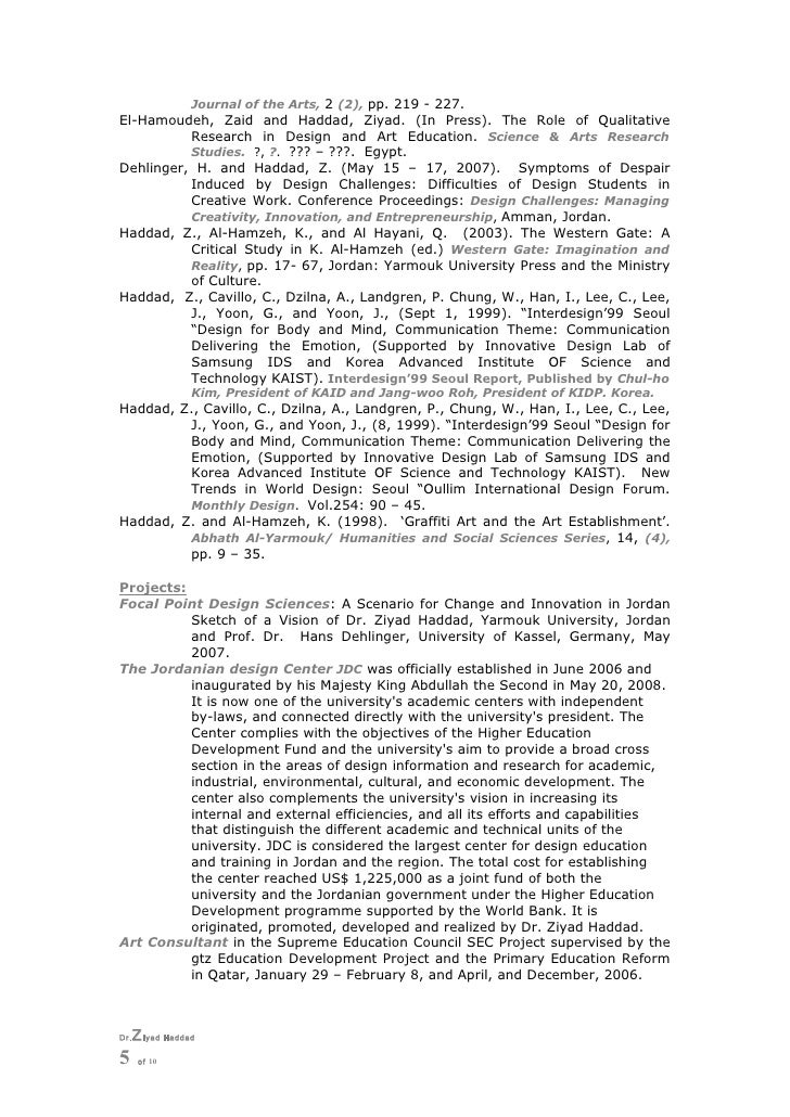 Ziyad Haddad Cv English 18 6 2010 Copy