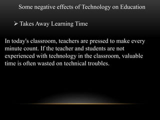 The effect of technology on education