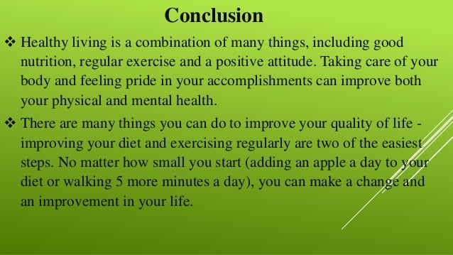 conclusion of healthy lifestyle essay