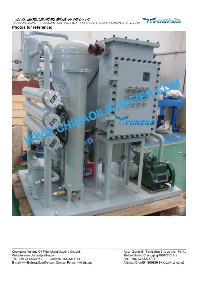 Zjc R Vacuum Oil Filtration Machine For Lubricating Oil