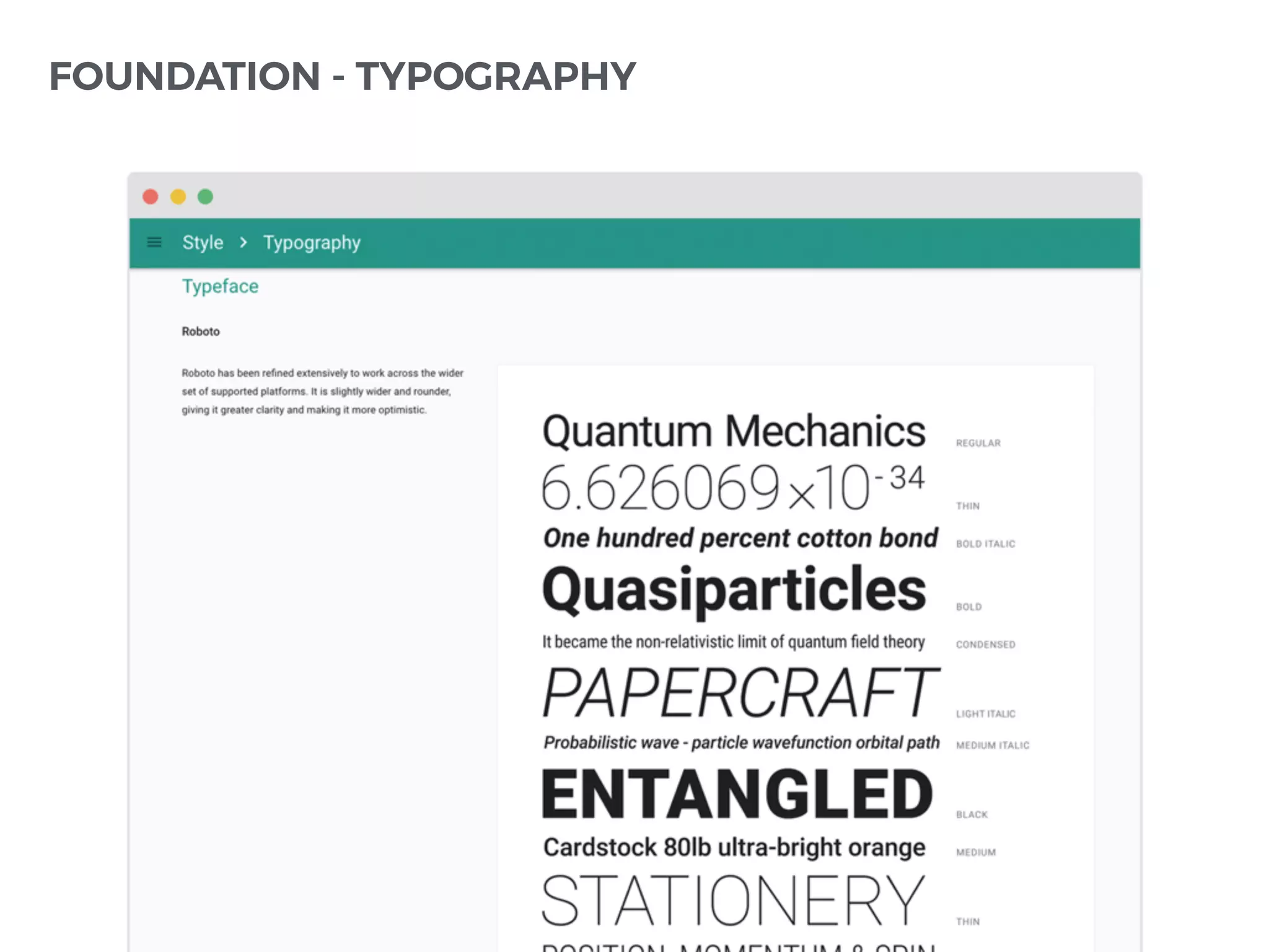 FOUNDATION - TYPOGRAPHY
 