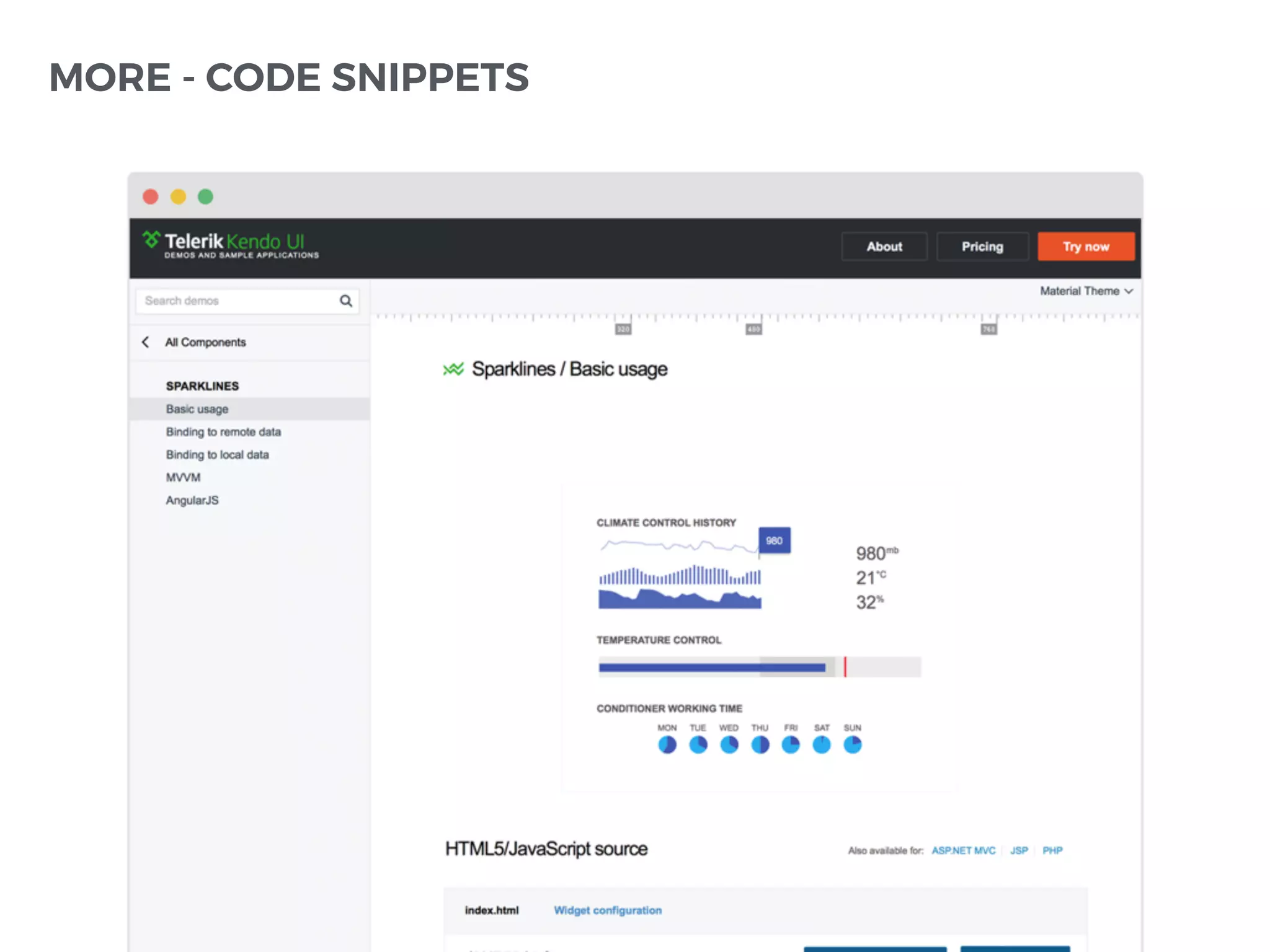 MORE - CODE SNIPPETS
 