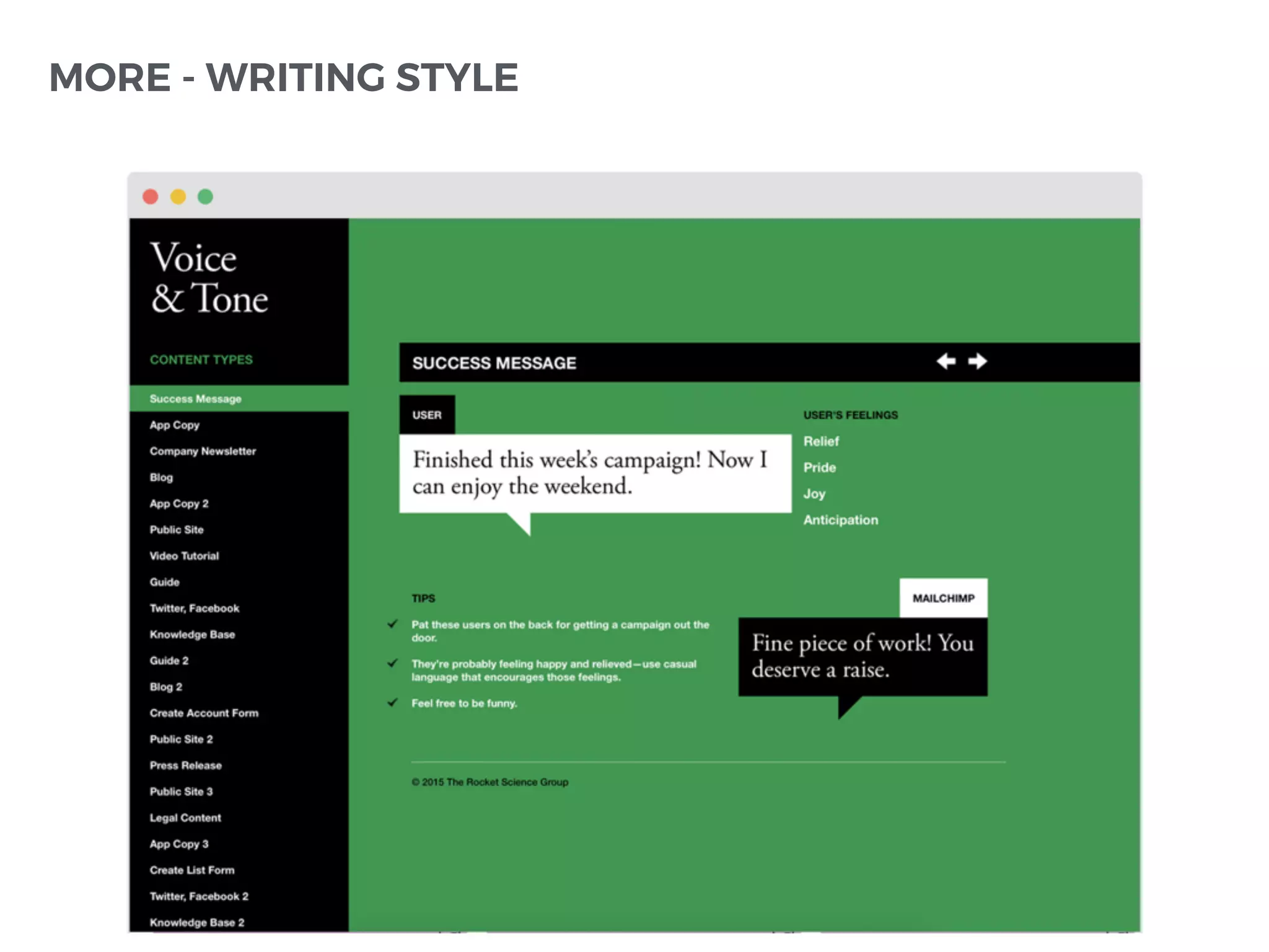 MORE - WRITING STYLE
 