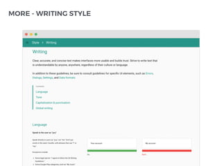 MORE - WRITING STYLE
 