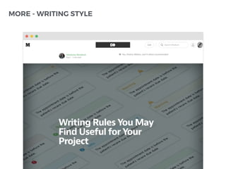 MORE - WRITING STYLE
 