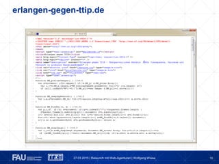 1627.03.2015 | Relaunch mit Web-Agenturen | Wolfgang Wiese
erlangen-gegen-ttip.de
 