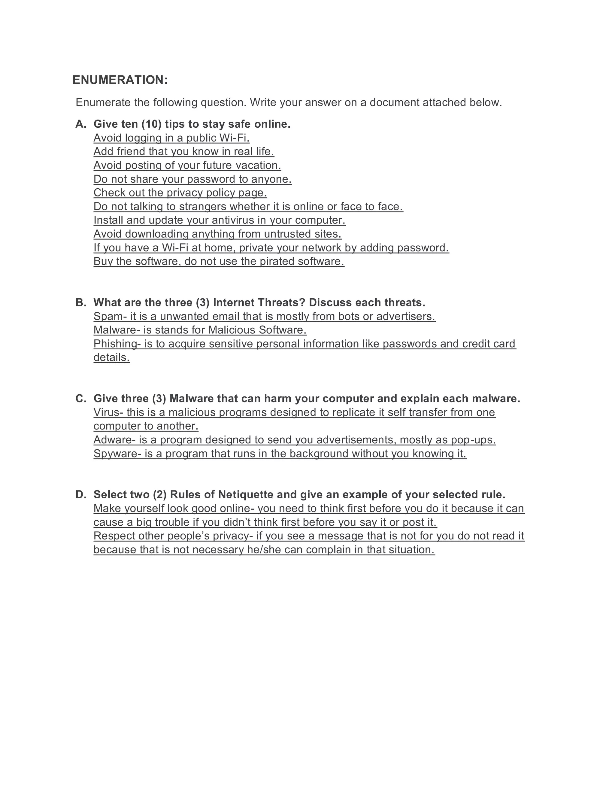 Enumeration | PDF