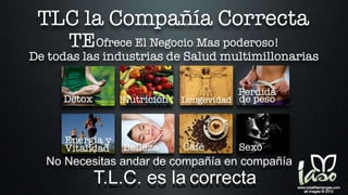 No Necesitas andar de compañía en compañía
T.L.C. es la correcta
 