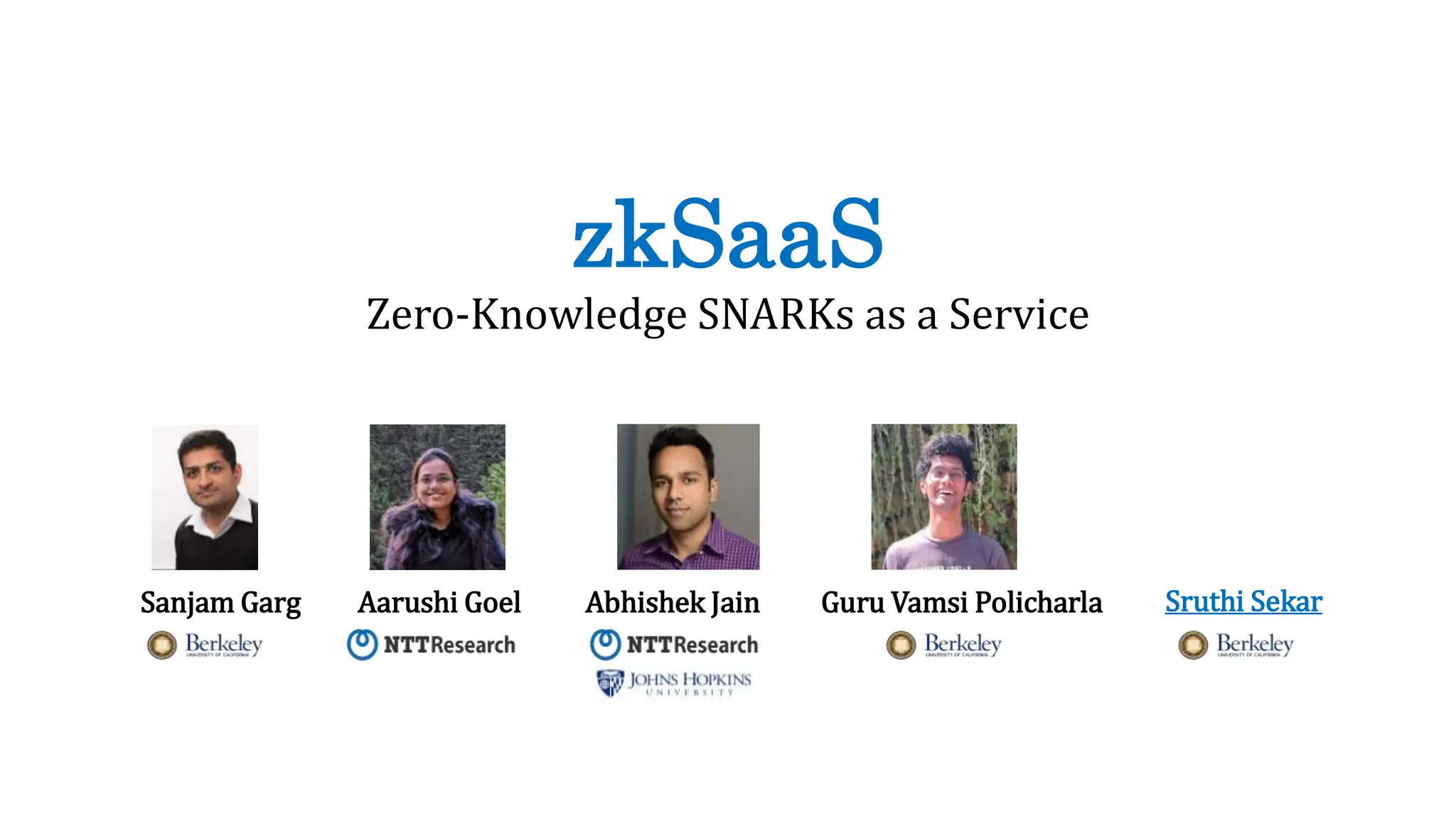 zkStudyClub - zkSaaS (Sruthi Sekar, UCB) | PPTX