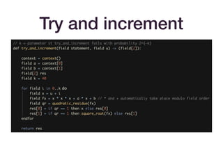 Try and increment
 