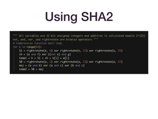 Using SHA2
 