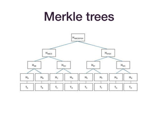 Merkle trees
 