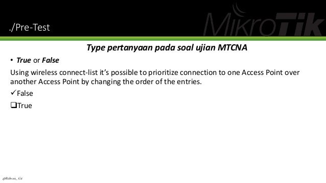 Mikrotik Certified Network Associate Mtcna Training Indonesia