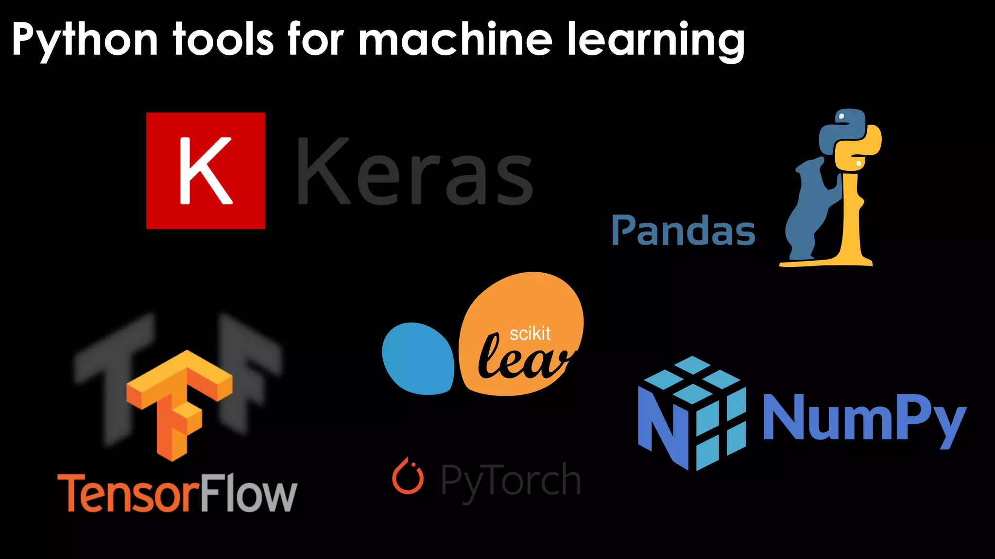 Python tools for machine learning
 
