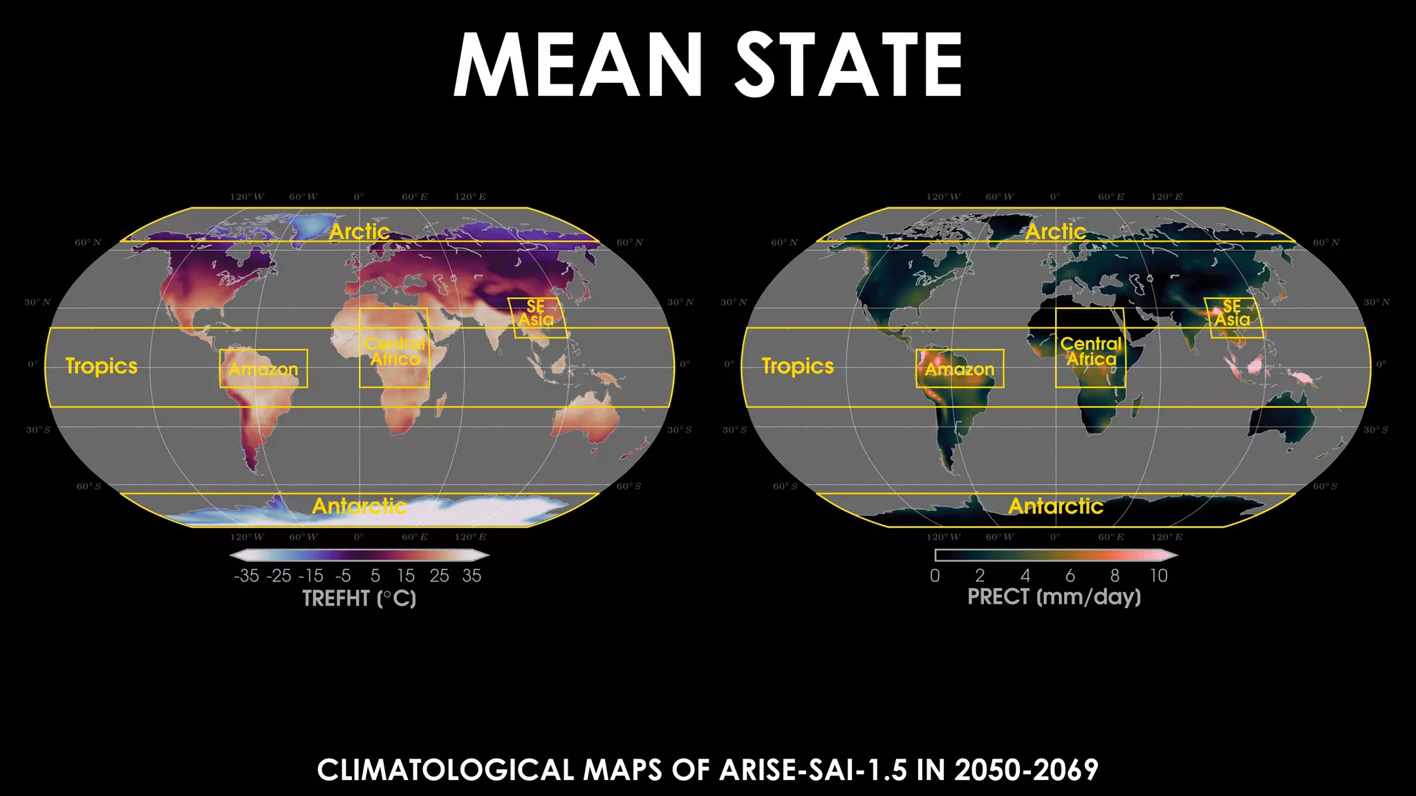 CLIMATOLOGICAL MAPS OF ARISE-SAI-1.5 IN 2050-2069
MEAN STATE
 