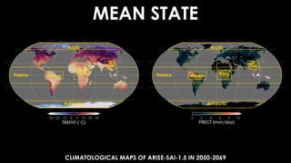 CLIMATOLOGICAL MAPS OF ARISE-SAI-1.5 IN 2050-2069
MEAN STATE
 