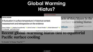 Global Warming
Hiatus?
…in research
 
