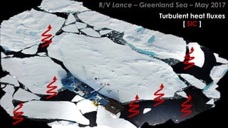 R/V Lance – Greenland Sea – May 2017
Turbulent heat fluxes
[ SIC ]
 