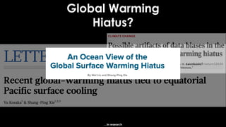 Global Warming
Hiatus?
…in research
 