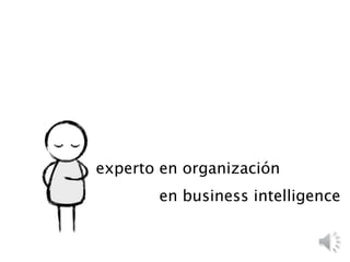 experto en organización
experto en business intelligence
 