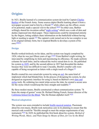 Braille Script Topic Louis braille topic | DOCX