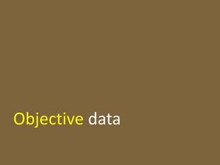 Objective data
 