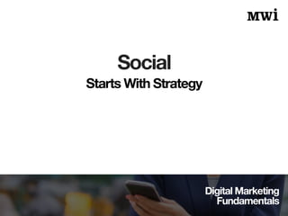Digital Marketing
Fundamentals
Social
Starts With Strategy
 