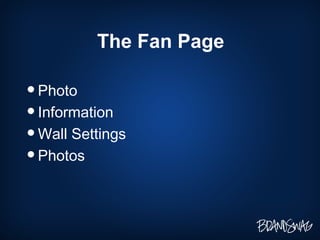 The Fan Page Photo Information Wall Settings Photos  