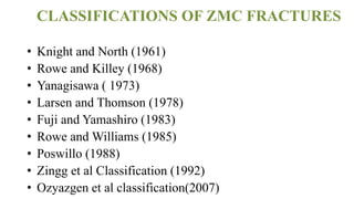 Rhowe Classification Zmc fractures and management | PPTX
