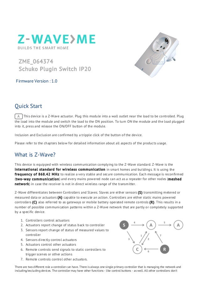 Wall Plug Switch With Metering Z Wave Me Zme Manual English