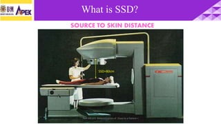 SOURCE TO SKIN DISTANCE
Part VIII.3.5 Determination of Dose to a Patient-I Slide 3
SSD=80cm
What is SSD?
 