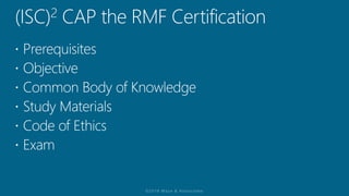 Isc Risk Management Understanding the Risk Management Framework & (ISC)2 CAP Module 1: Exam ...
