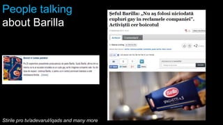 People talking
about Barilla
Stirile pro tv/adevarul/iqads and many more
 