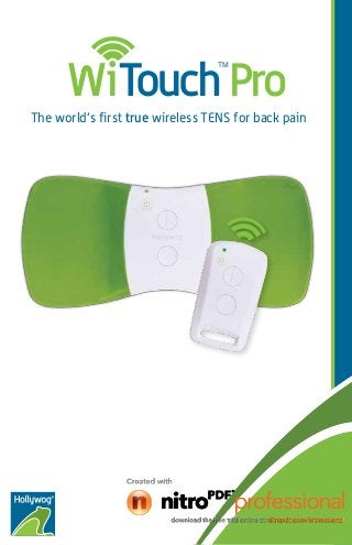 The world’s first true wireless TENS for back pain

 