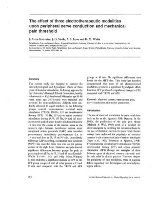 ZMPCZM016000.11.16 "The effect of three electrotheraupetic modalities upon peripheral nreve  conduction and mechanical pain threshold"
