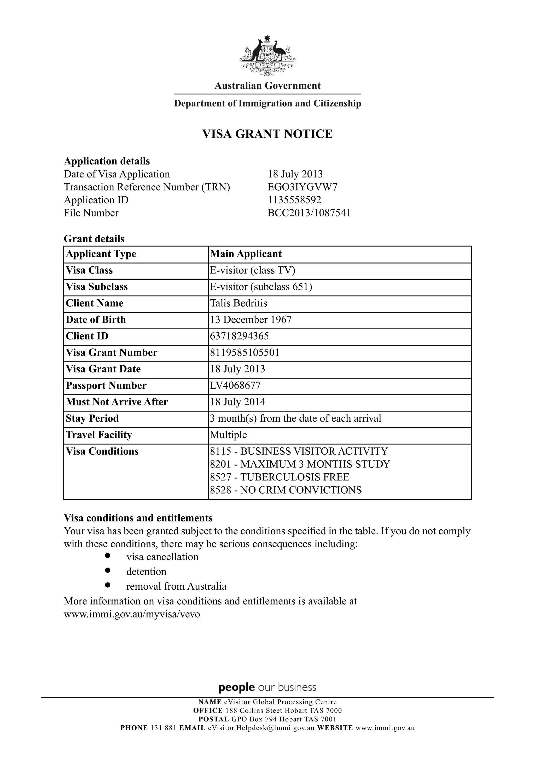 Immigrant notification | PDF