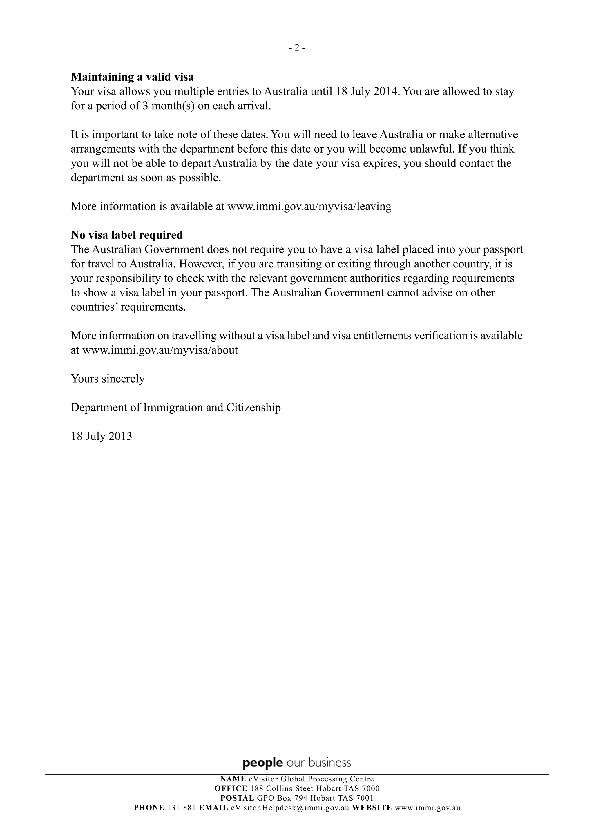 Immigrant notification | PDF